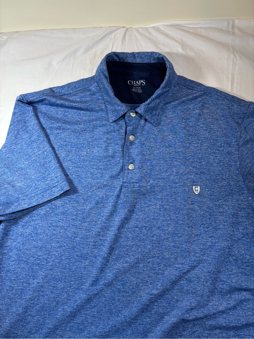 Chaps Heathered Royal Blue Polo Shirt